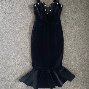 ASOS Blk Velvet mermaid dress